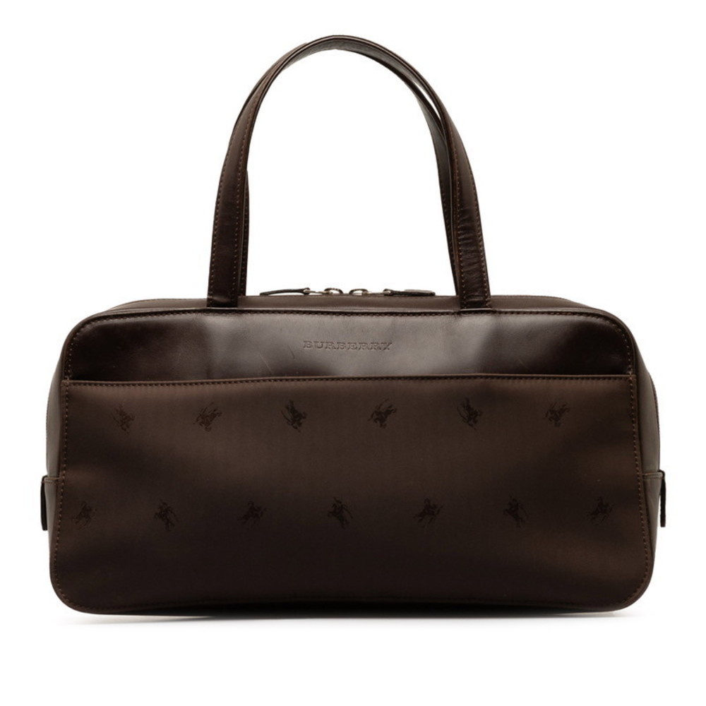 Burberry Shadow Horse Handbag Nylon Brown